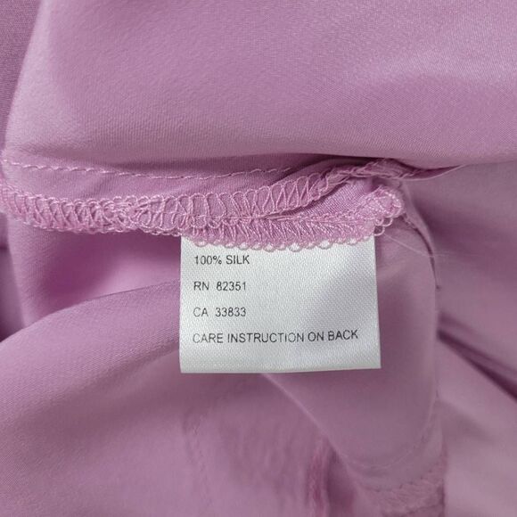 NWT Shu Shu Silk Lace Babydoll Camisole‎ Top Sz L Pink Silky Coquette Fairy Y2K - Picture 4 of 6